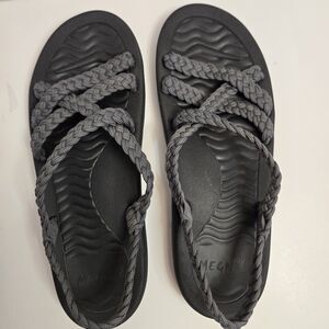 MEGNYA Comfort Sandals Planter Fasciitis Walking Arch Heel Support 11 / 42 Gray